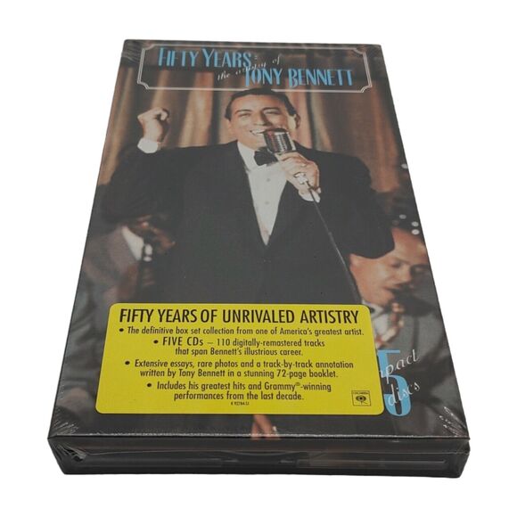 Sealed 5 CD Box Set Fifty Years Artistry of Tony Bennett with 72 Page Booklet - Picture 2 of 6